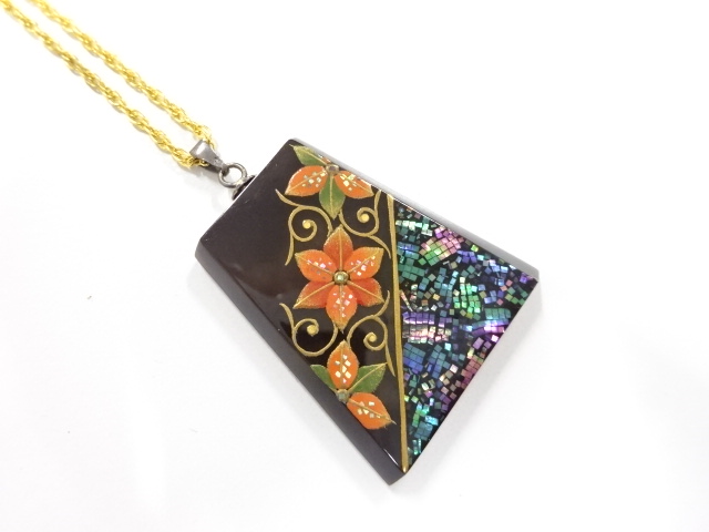 アンティーク　本鼈甲　蒔絵　ネックレス